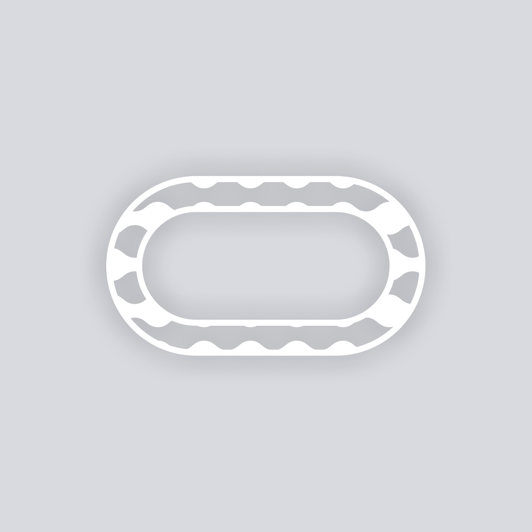 Ripple Effect Rounded Rectangle Rim Clay Stencil