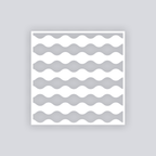 Ripple Effect Square Clay Stencil