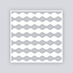 Ripple Effect Square Clay Stencil