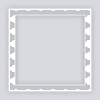 Ripple Effect Square Rim Clay Stencil