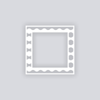 Ripple Effect Square Rim Clay Stencil