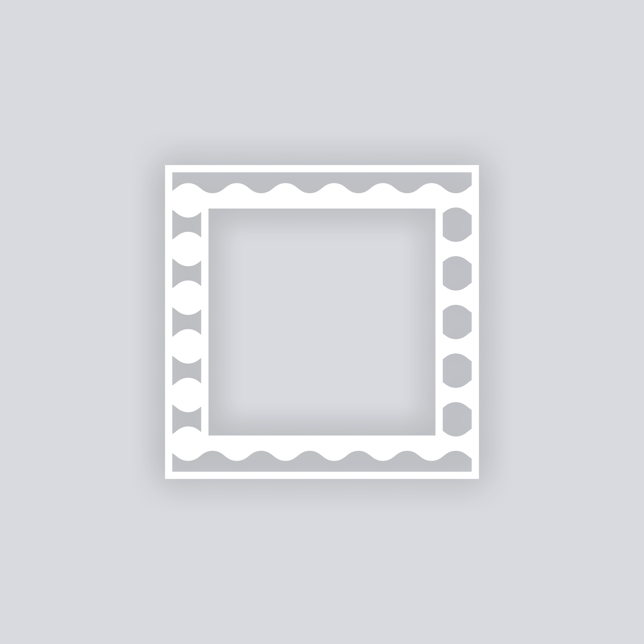 Ripple Effect Square Rim Clay Stencil