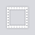 Ripple Effect Square Rim Clay Stencil