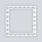 Ripple Effect Square Rim Clay Stencil