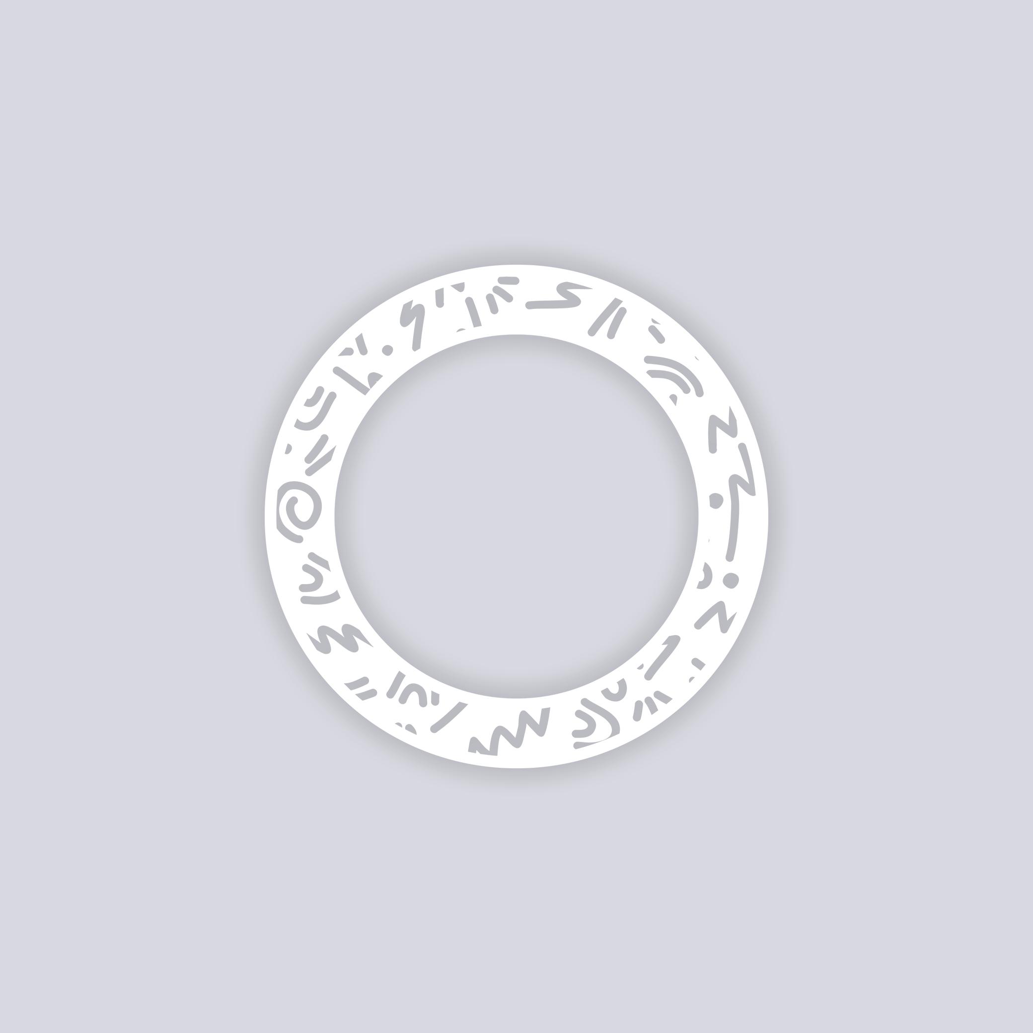 Roller Rink Circle Rim Clay Stencil