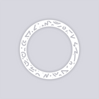 Roller Rink Circle Rim Clay Stencil