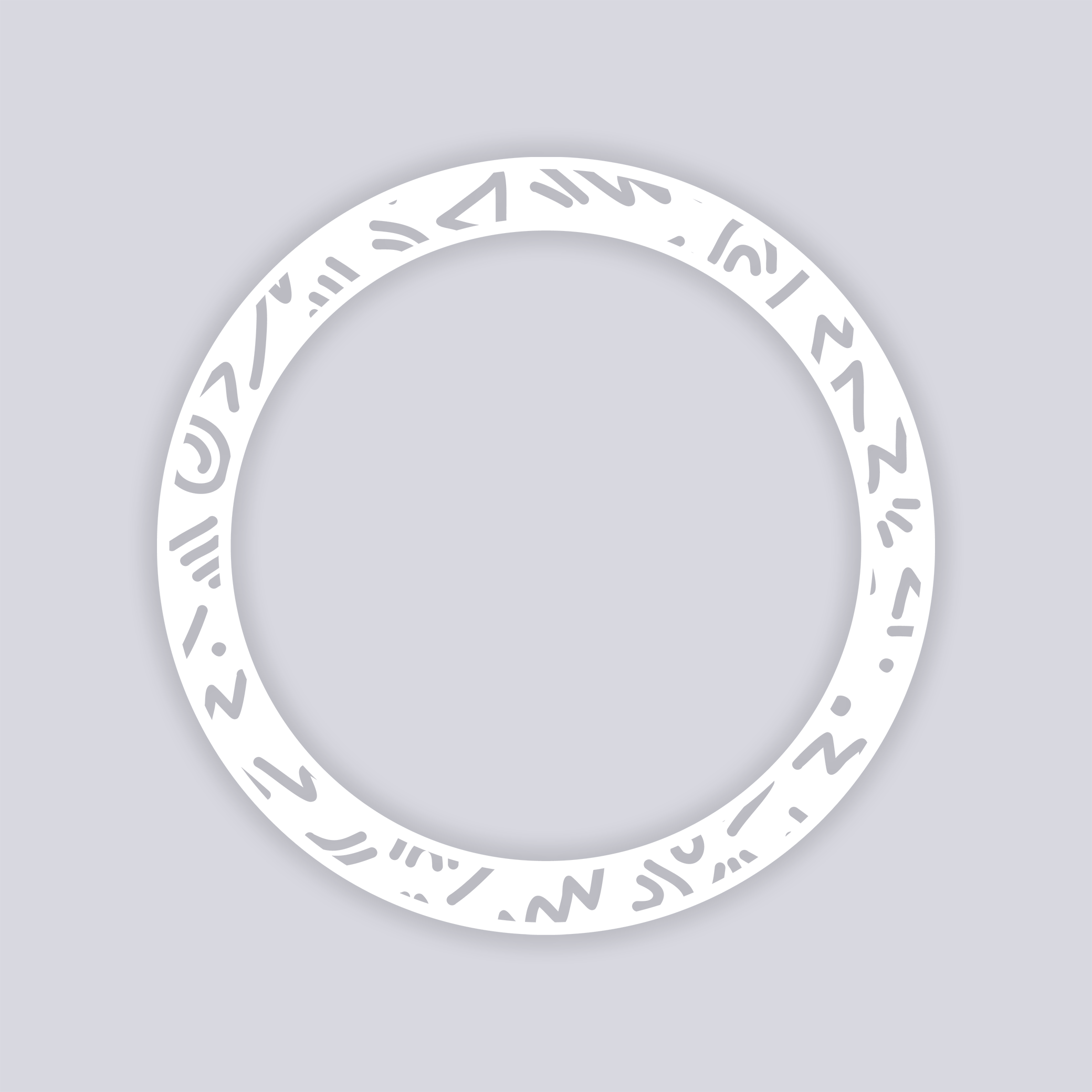 Roller Rink Circle Rim Clay Stencil