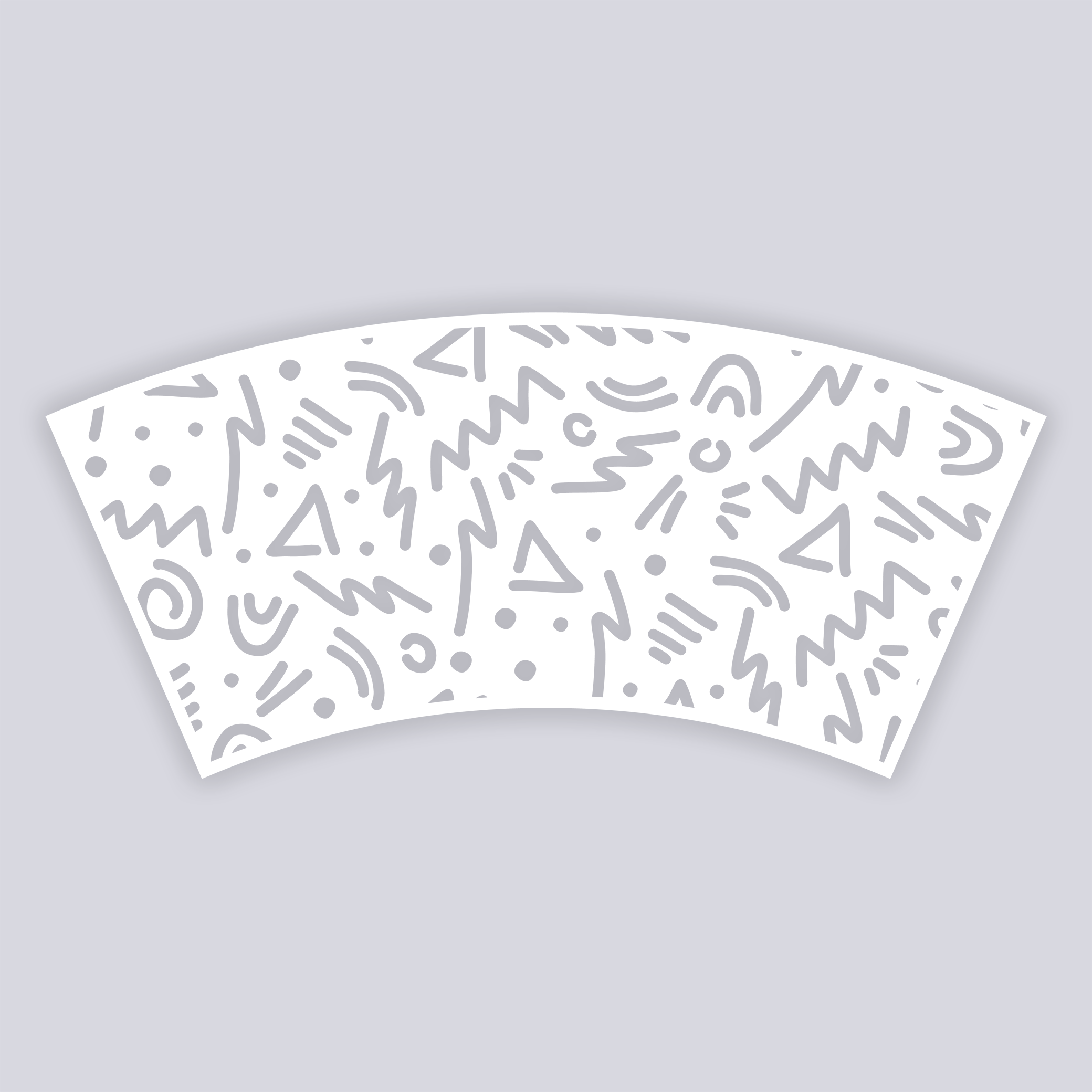 Roller Rink Lg Cup Clay Stencil