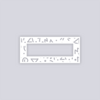 Roller Rink Rectangle Rim Clay Stencil