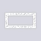 Roller Rink Rectangle Rim Clay Stencil