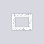 Roller Rink Rectangle Rim Clay Stencil