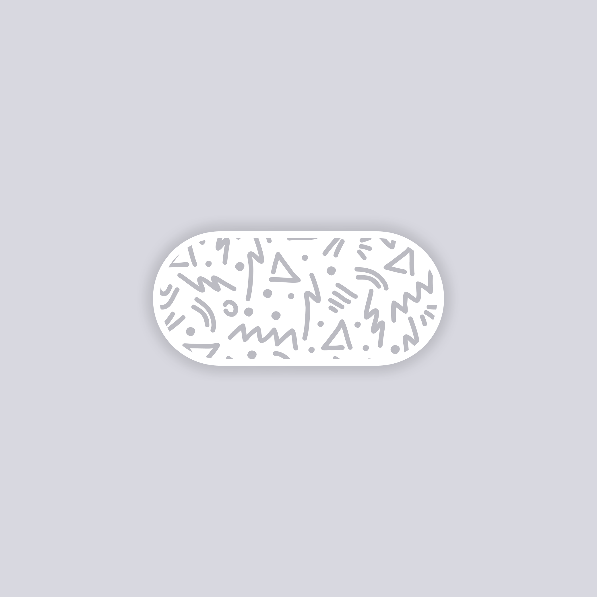 Roller Rink Rounded Rectangle Clay Stencil