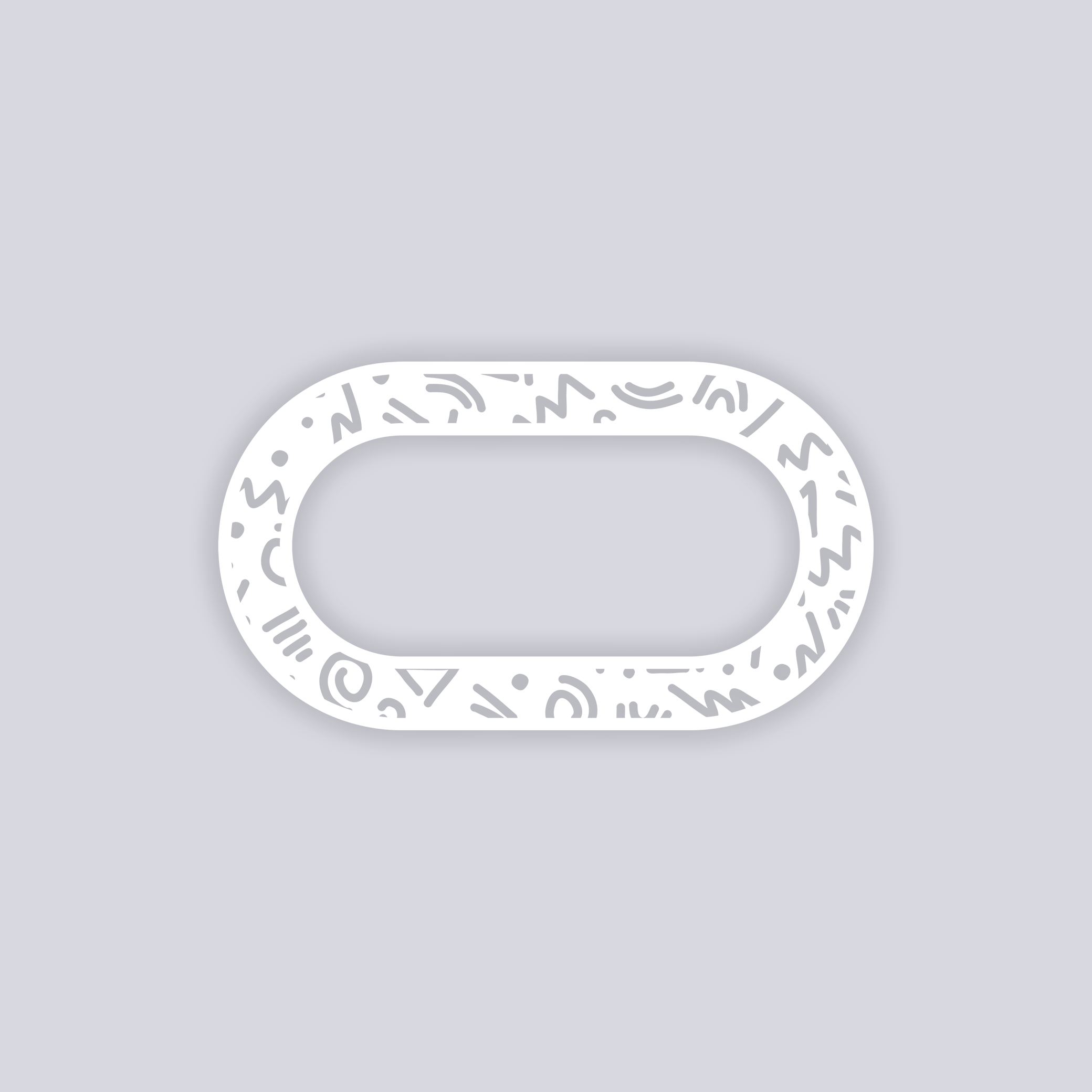 Roller Rink Rounded Rectangle Rim Clay Stencil