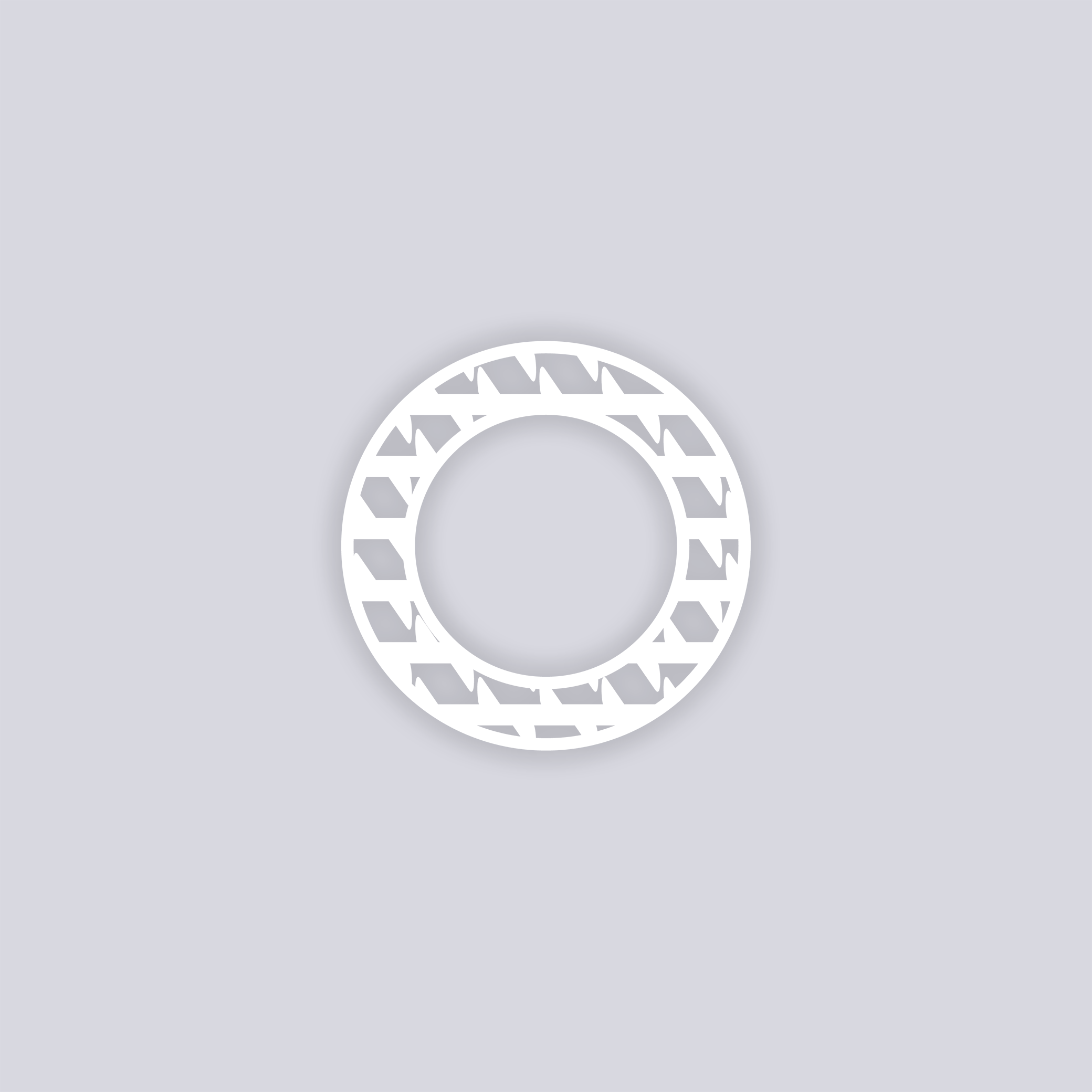 Sabertooth Circle Rim Clay Stencil