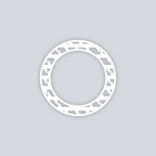 Sabertooth Circle Rim Clay Stencil