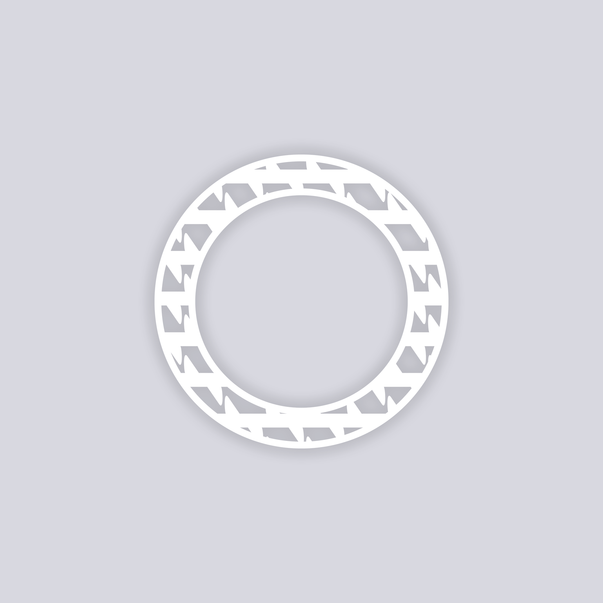 Sabertooth Circle Rim Clay Stencil