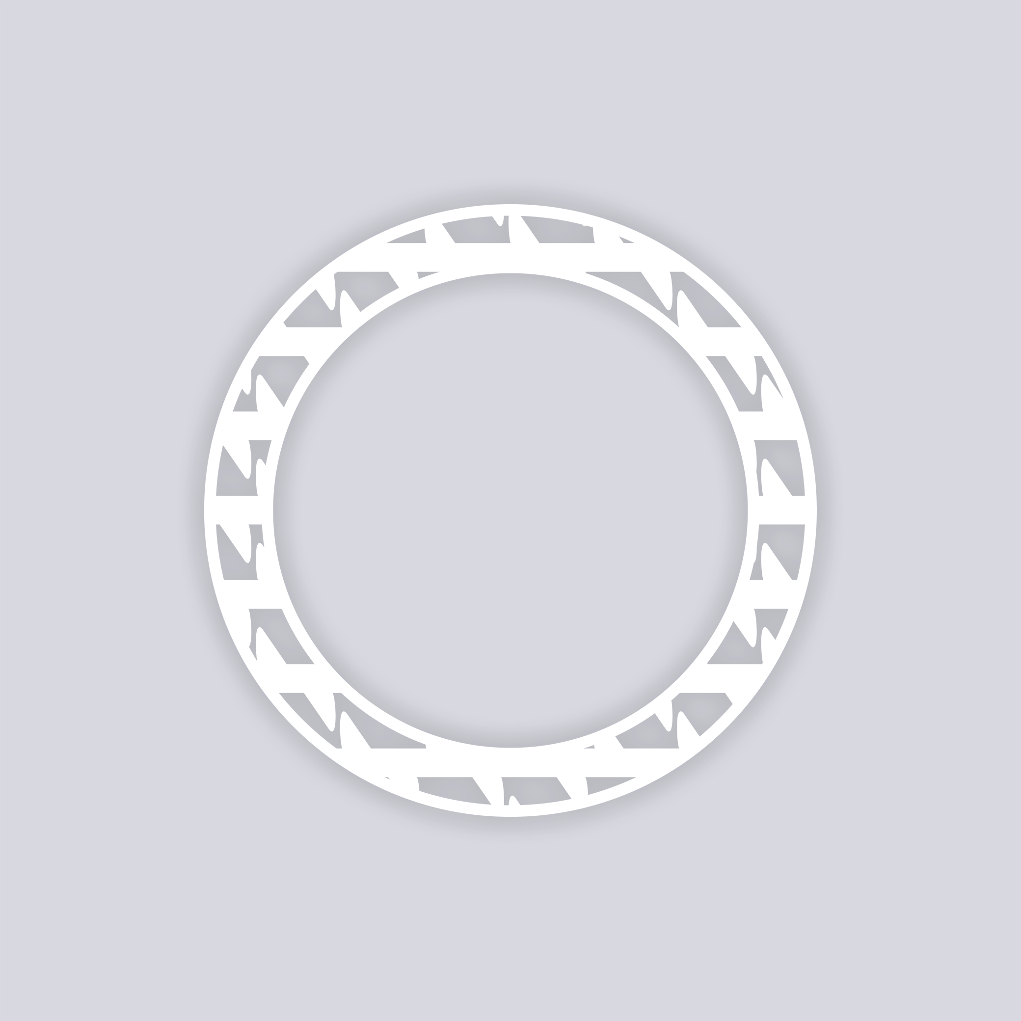 Sabertooth Circle Rim Clay Stencil