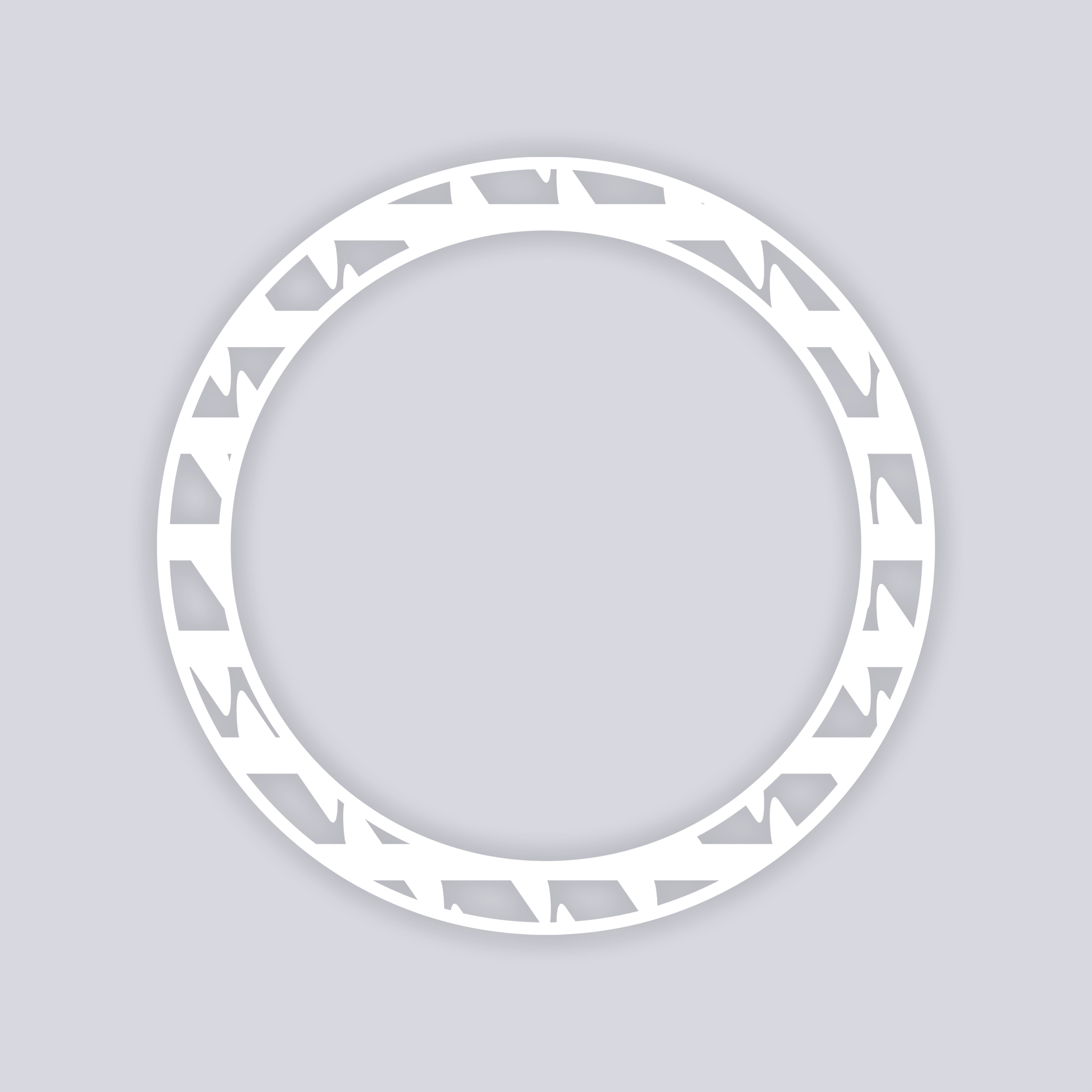 Sabertooth Circle Rim Clay Stencil