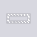 Sabertooth Rectangle Rim Clay Stencil