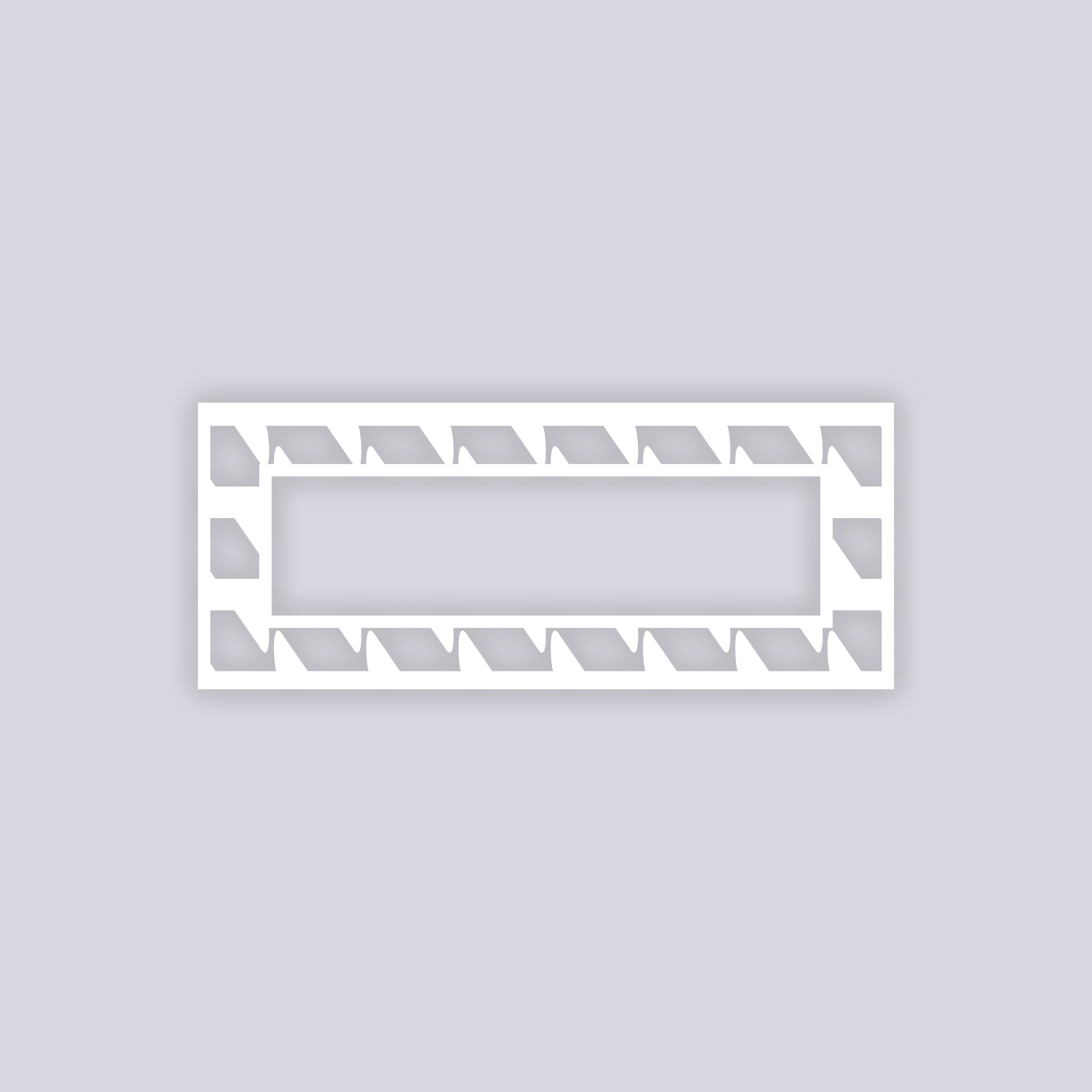 Sabertooth Rectangle Rim Clay Stencil