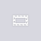 Sabertooth Rectangle Rim Clay Stencil