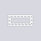 Sabertooth Rectangle Rim Clay Stencil