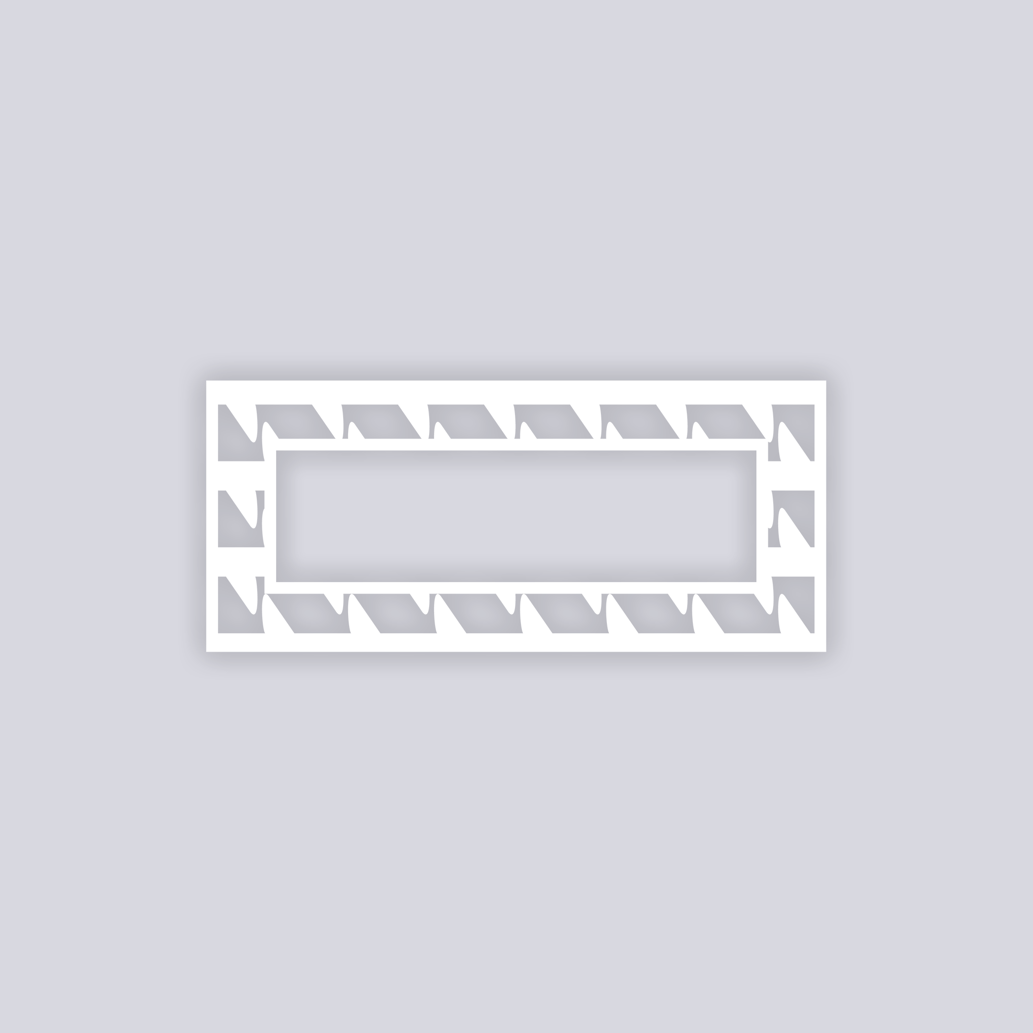 Sabertooth Rectangle Rim Clay Stencil