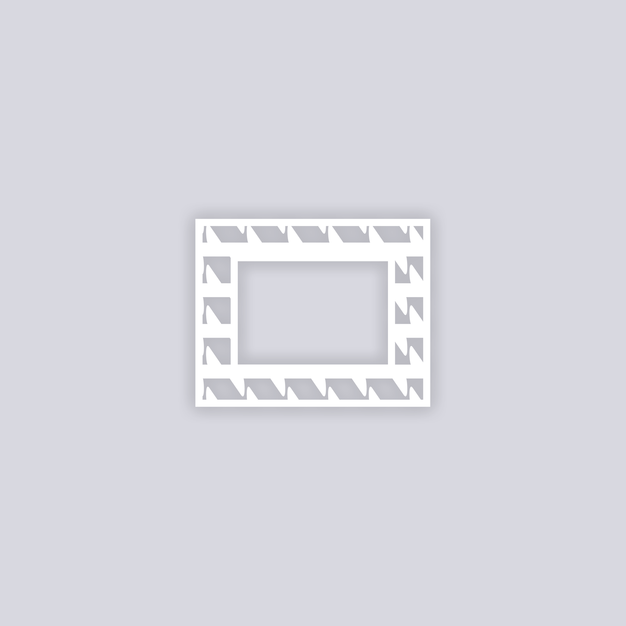 Sabertooth Rectangle Rim Clay Stencil