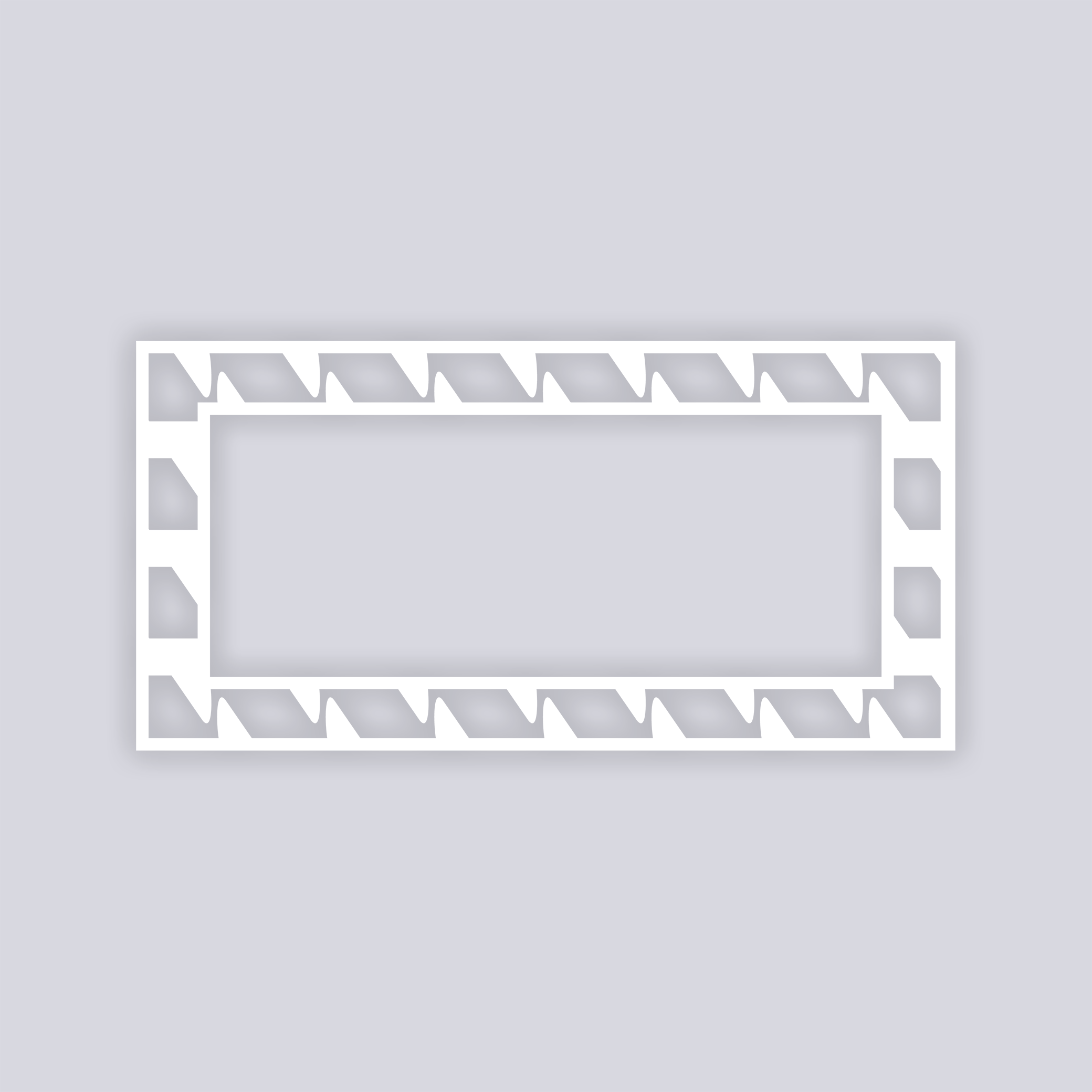Sabertooth Rectangle Rim Clay Stencil