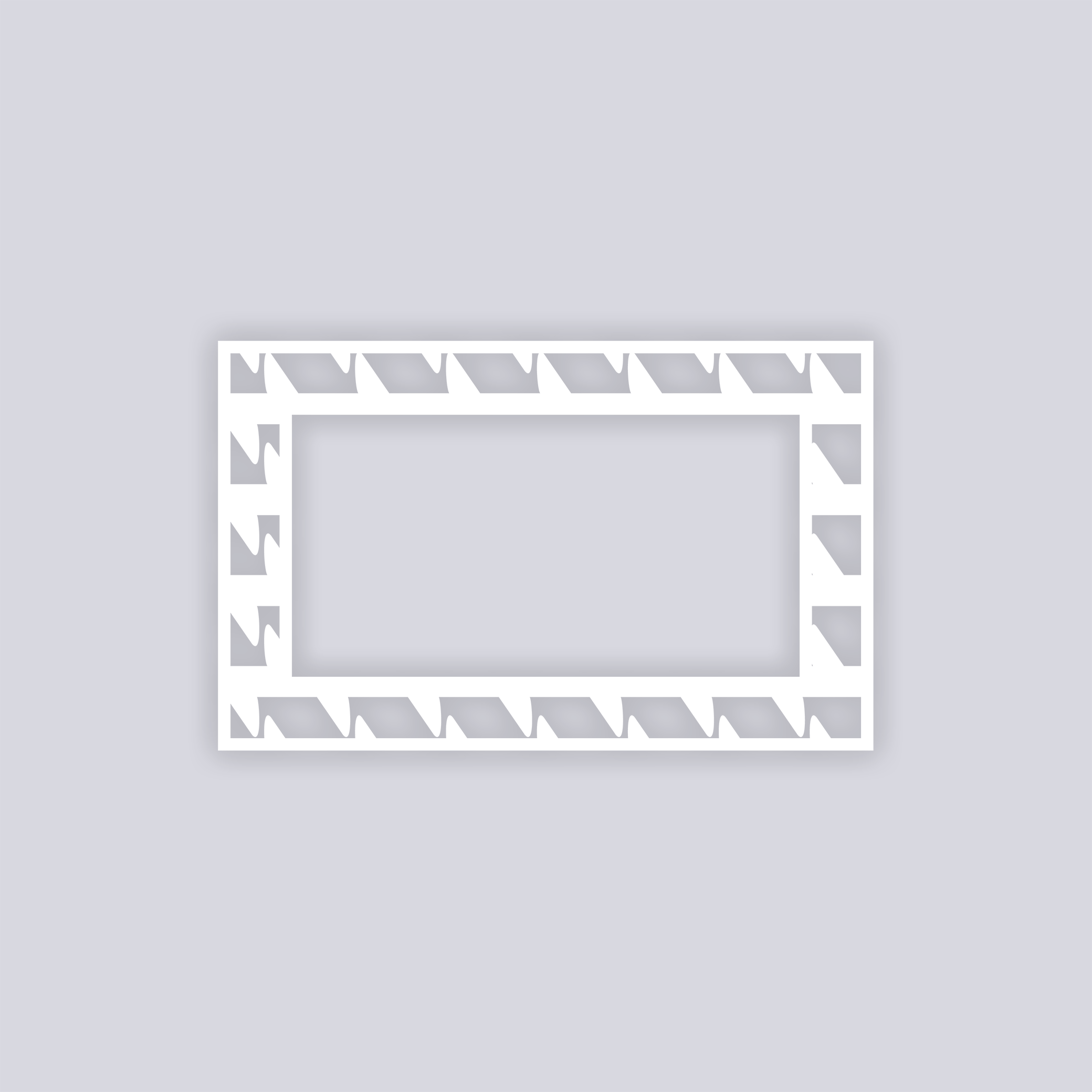 Sabertooth Rectangle Rim Clay Stencil