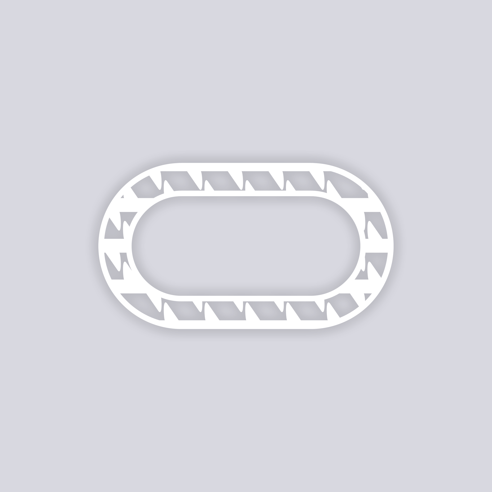 Sabertooth Rounded Rectangle Rim Clay Stencil