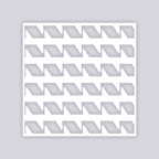 Sabertooth Square Clay Stencil