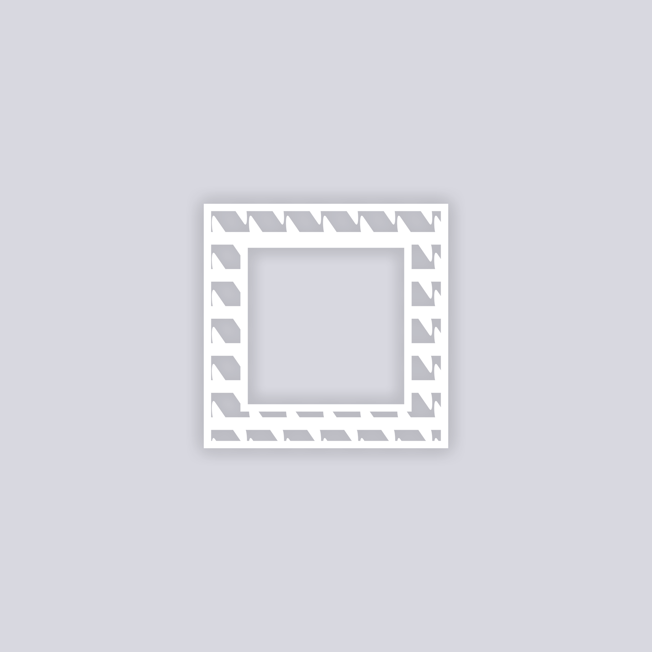 Sabertooth Square Rim Clay Stencil