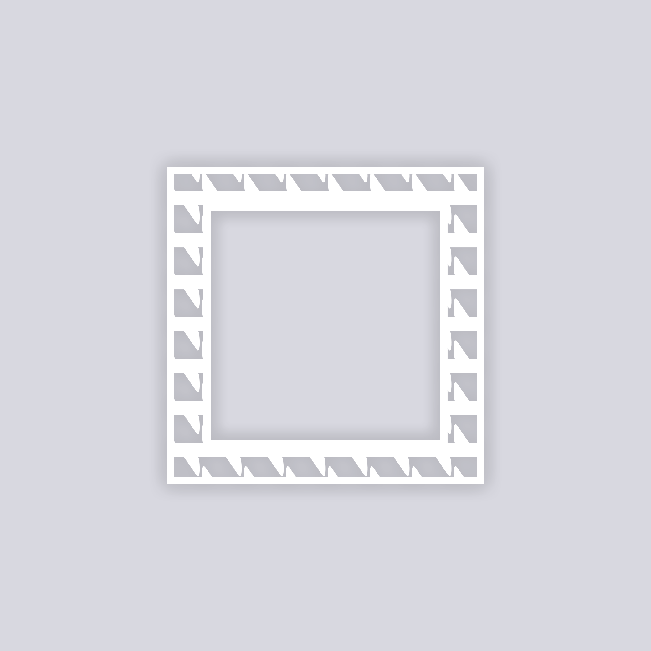 Sabertooth Square Rim Clay Stencil