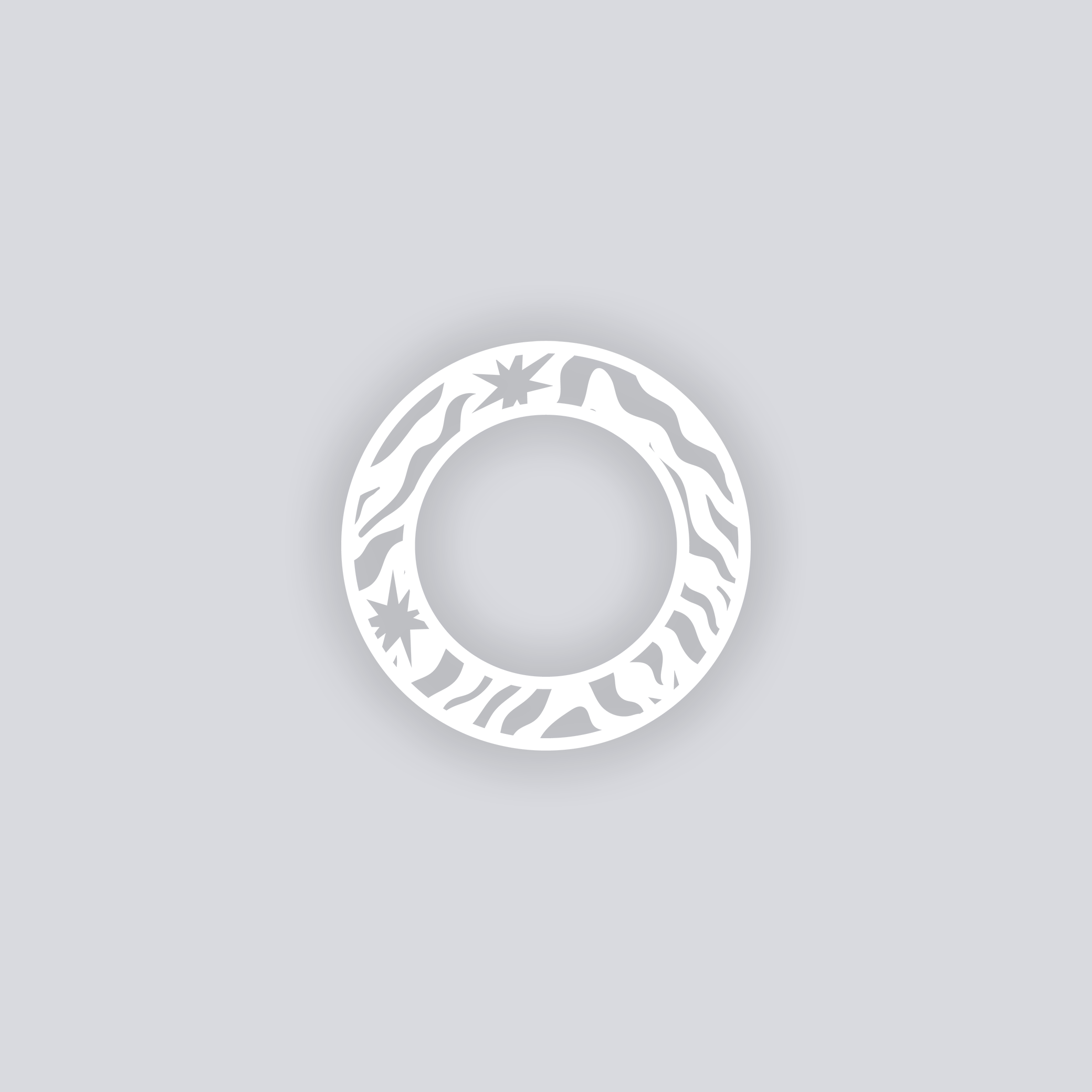 Safari Stardust Circle Rim Clay Stencil