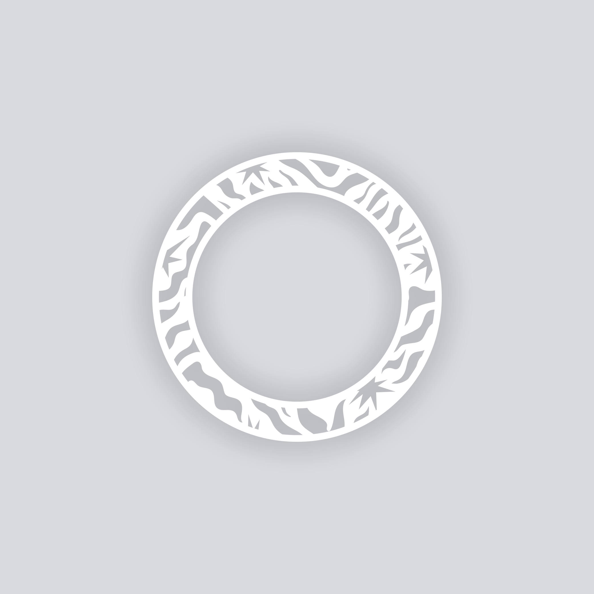 Safari Stardust Circle Rim Clay Stencil