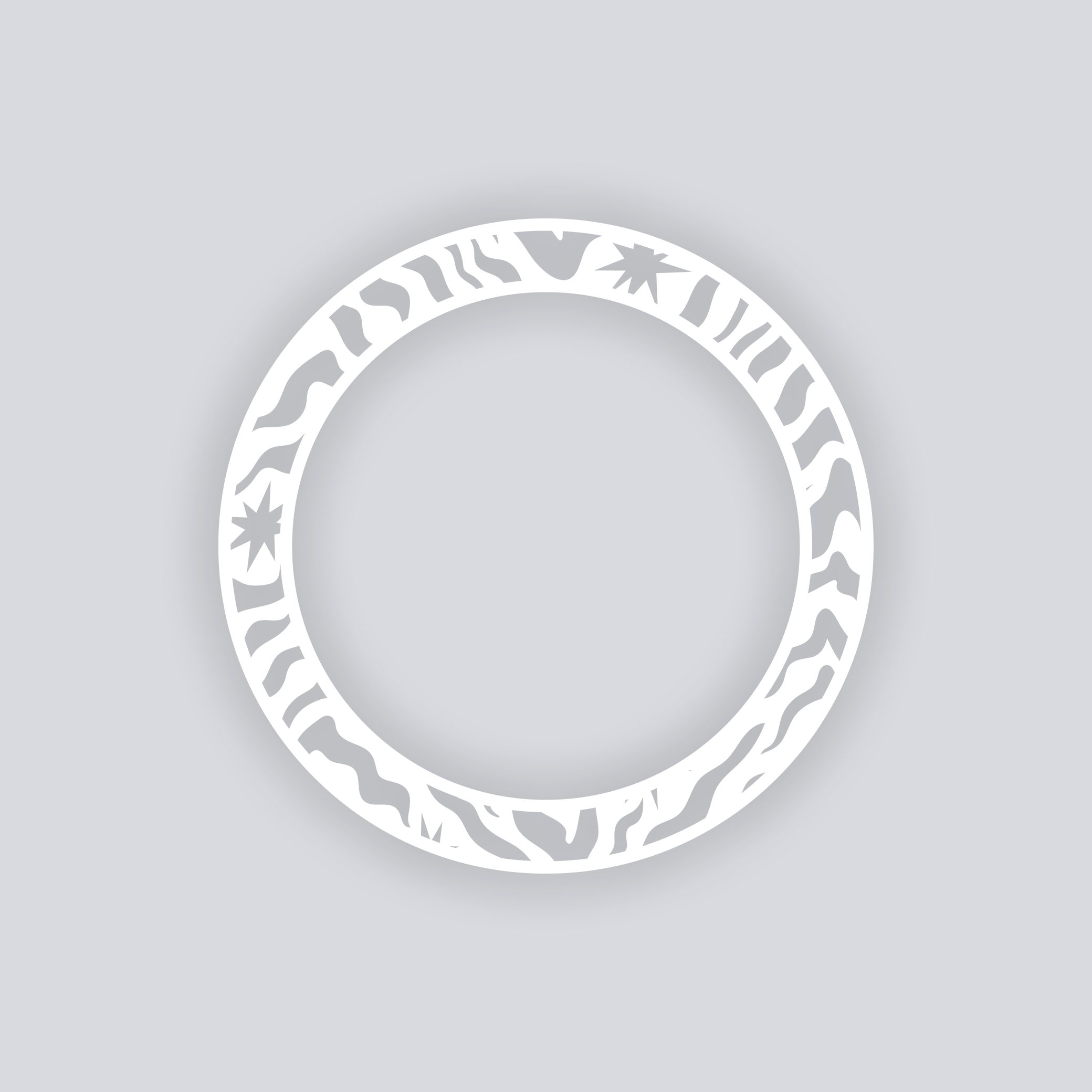 Safari Stardust Circle Rim Clay Stencil