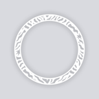 Safari Stardust Circle Rim Clay Stencil