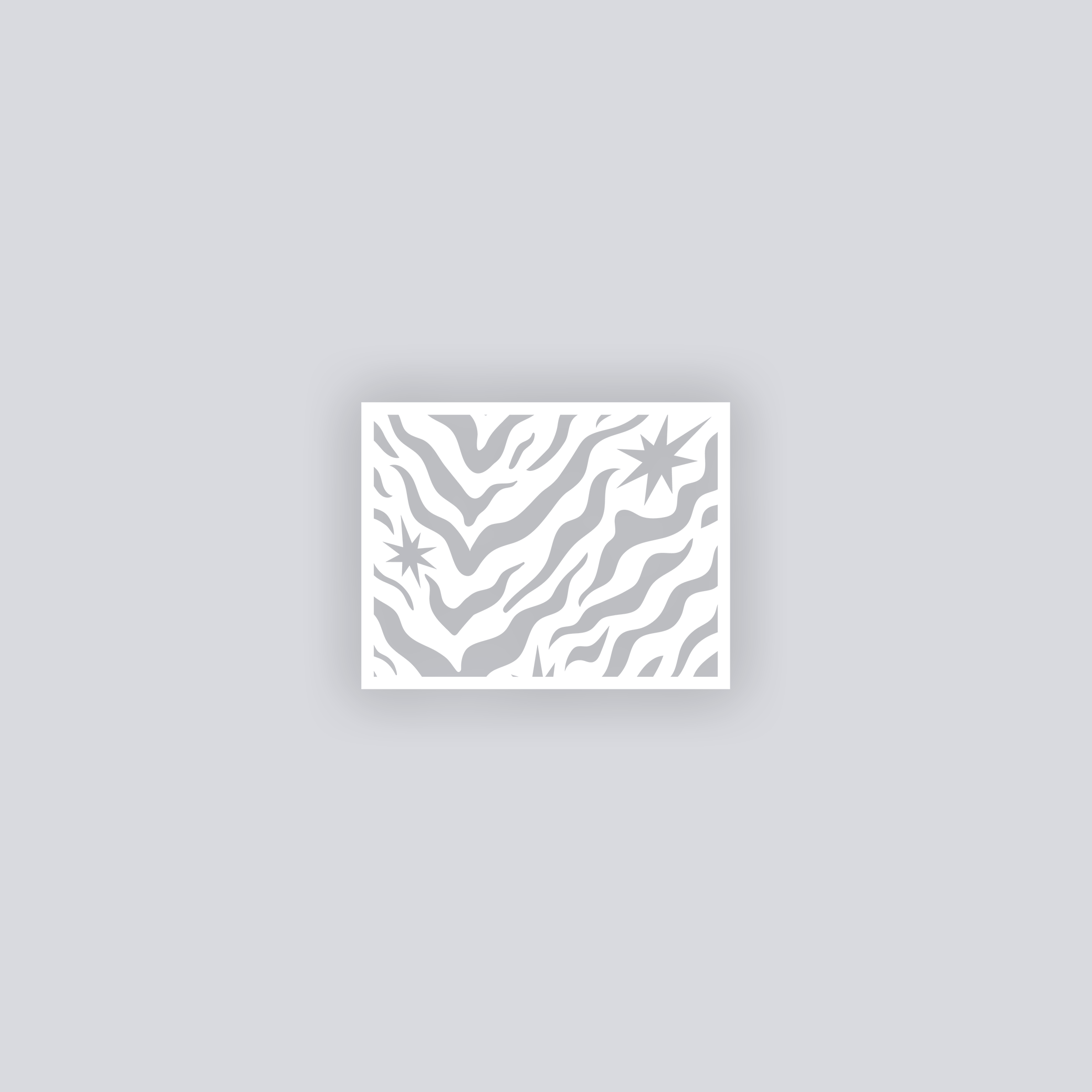 Safari Stardust Rectangle Clay Face Stencil