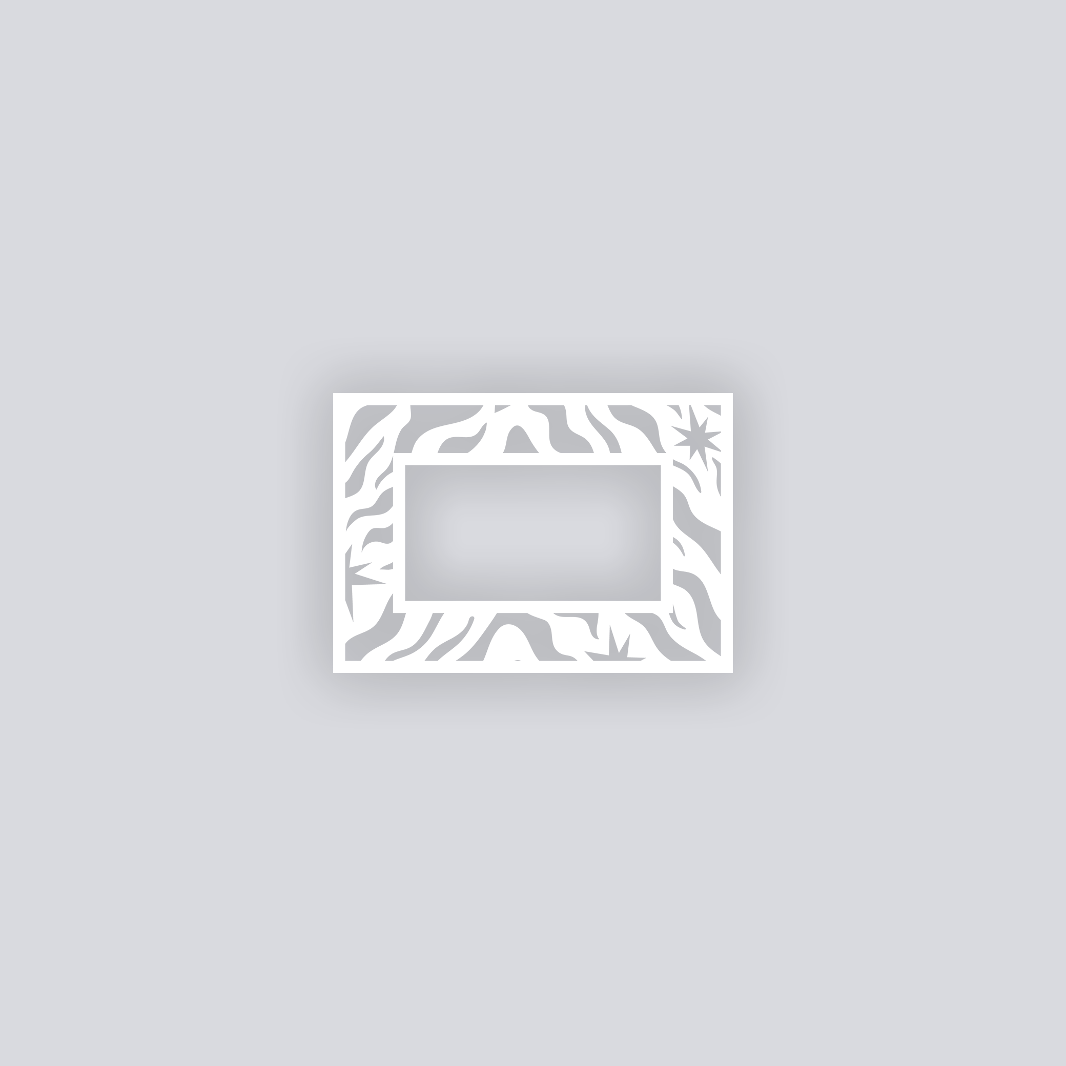 Safari Stardust Rectangle Rim Clay Stencil