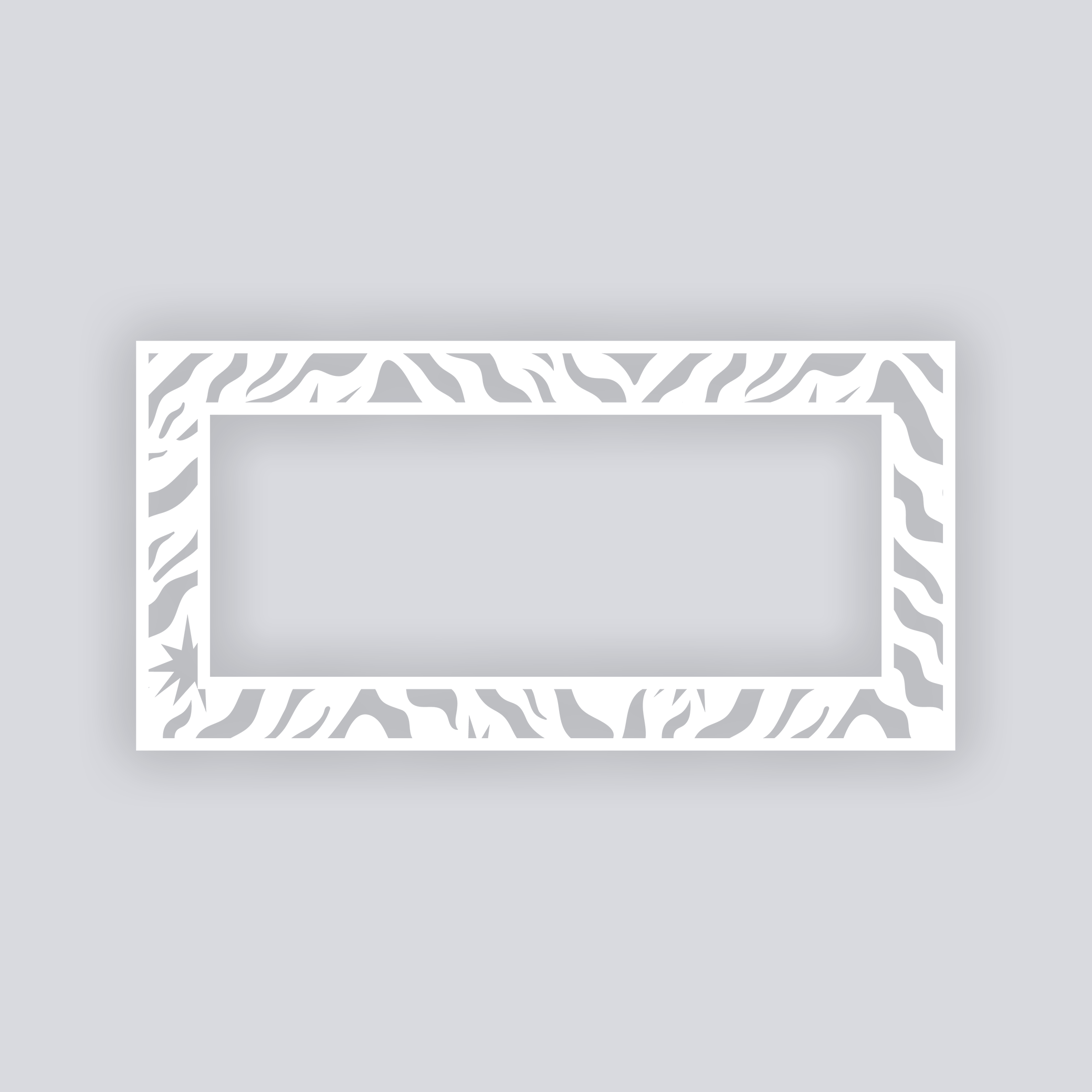 Safari Stardust Rectangle Rim Clay Stencil