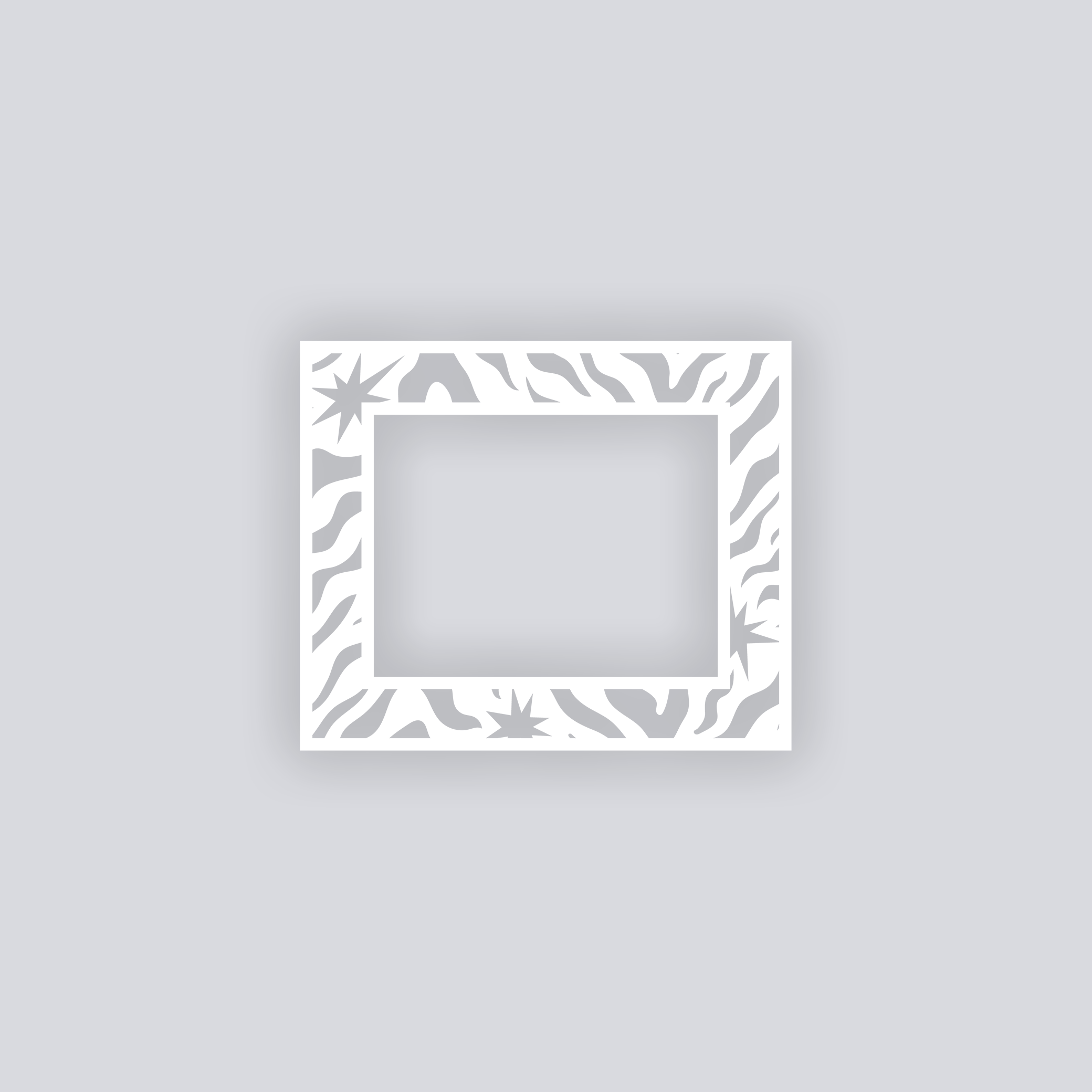 Safari Stardust Rectangle Rim Clay Stencil