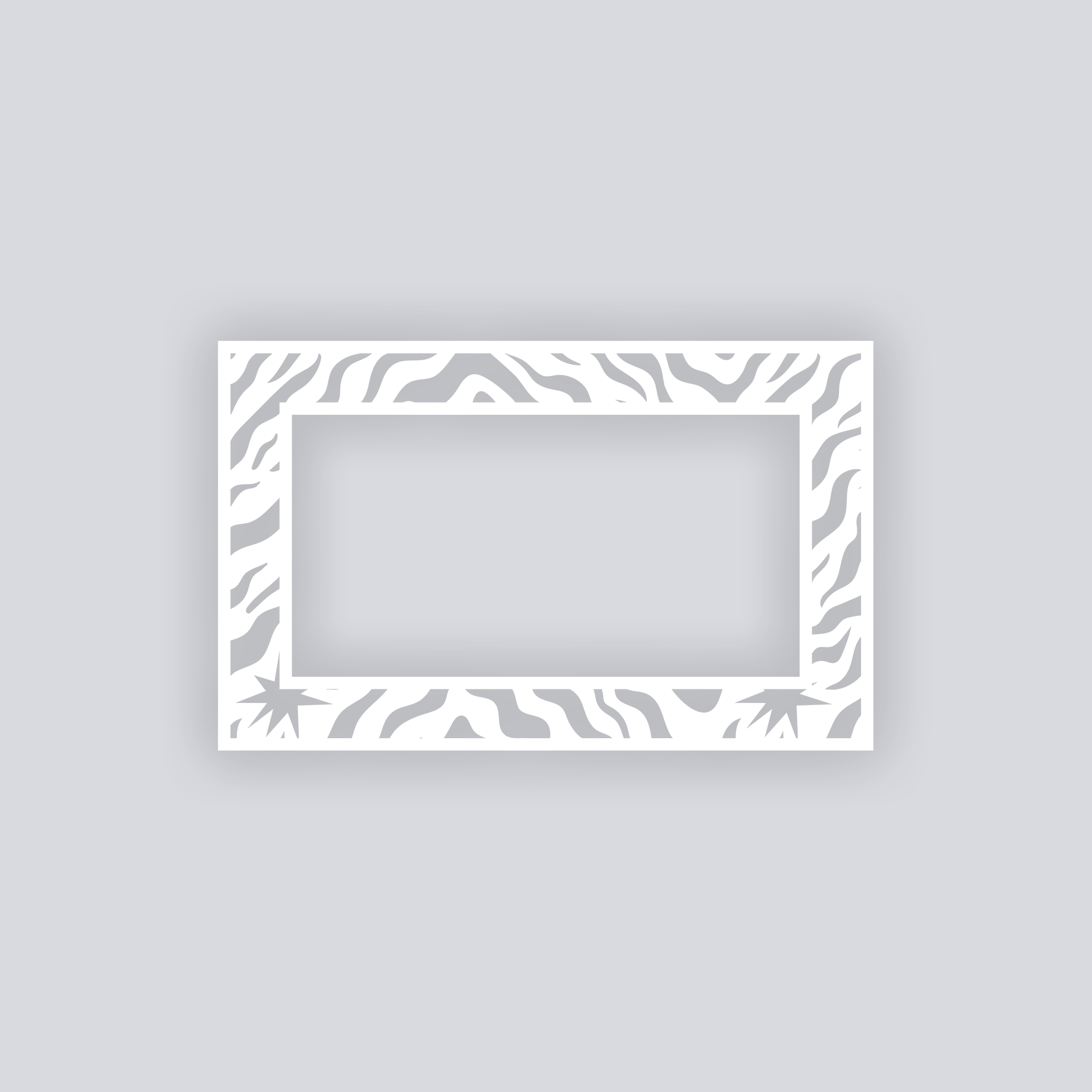 Safari Stardust Rectangle Rim Clay Stencil