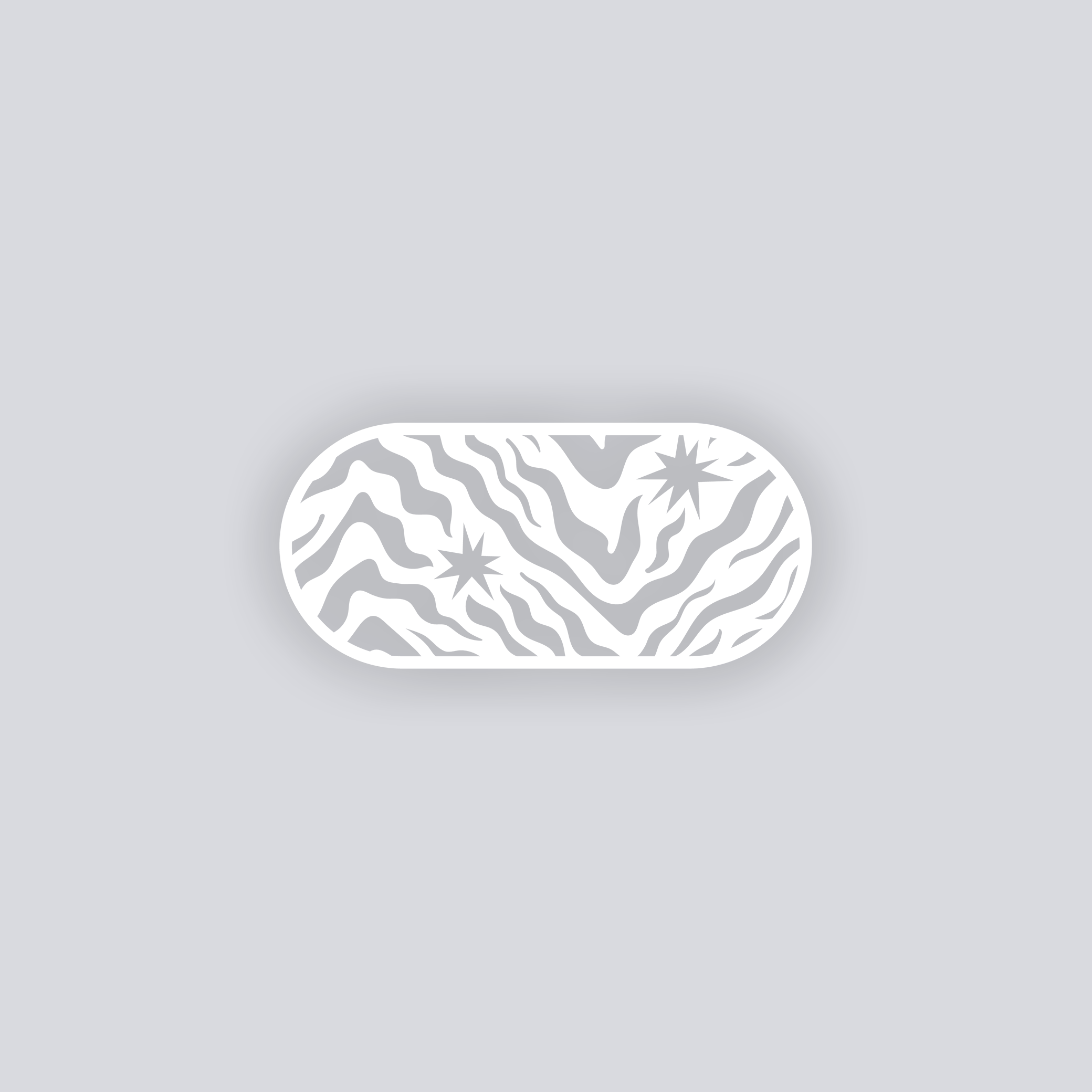 Safari Stardust Rounded Rectangle Face Clay Stencil