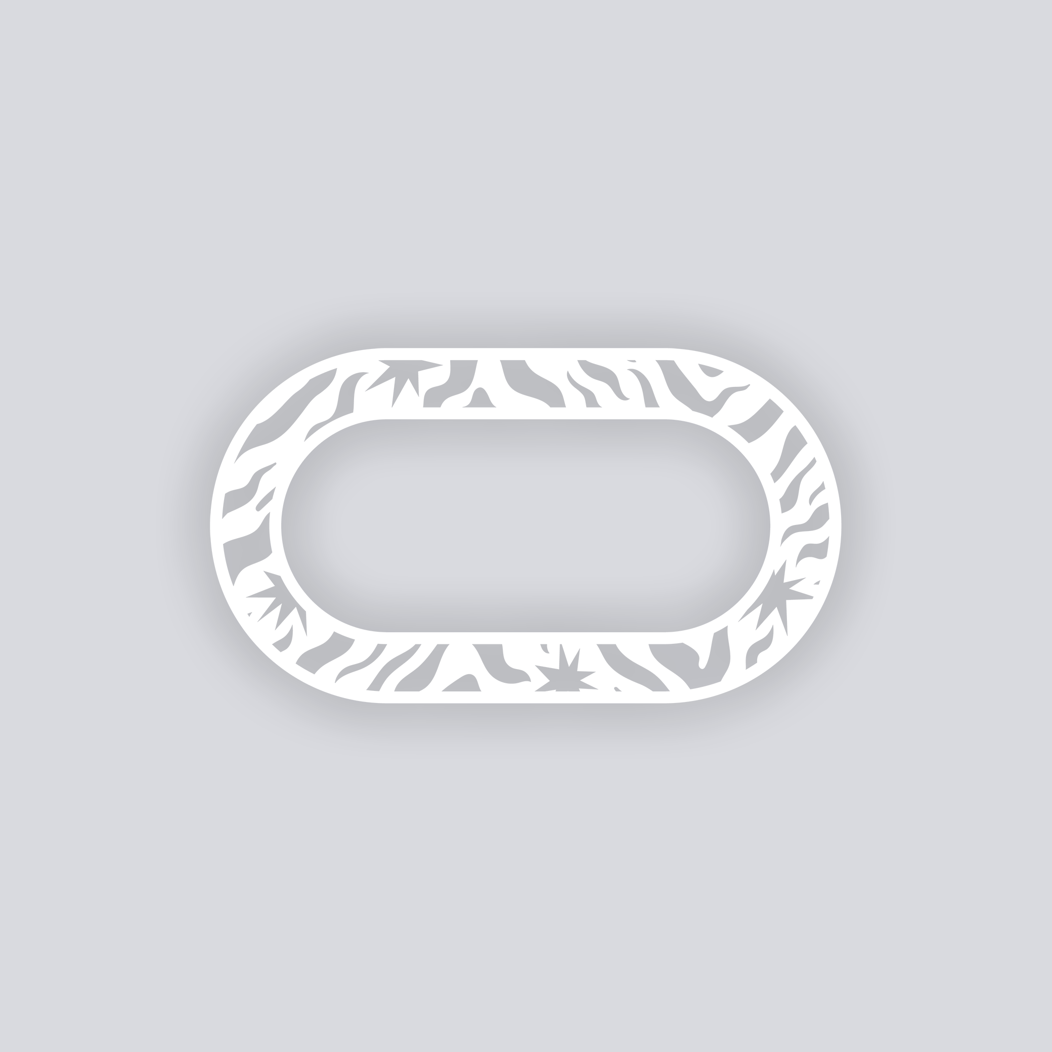 Safari Stardust Rounded Rectangle Rim Clay Stencil