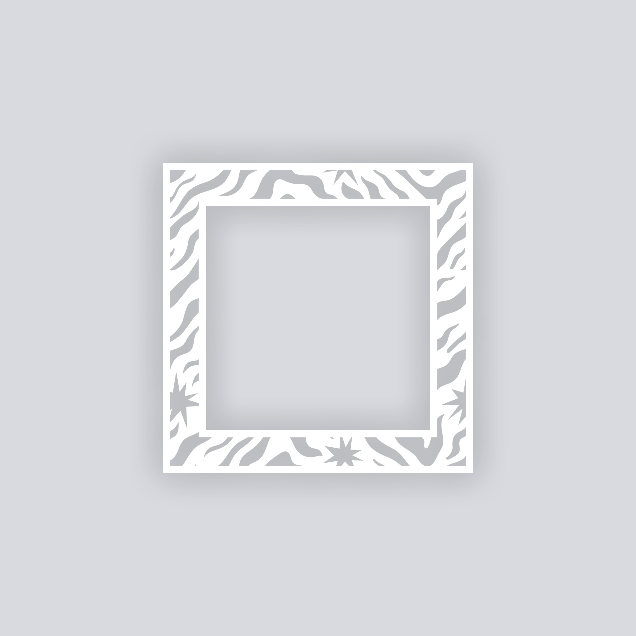 Safari Stardust Square Rim Clay Stencil