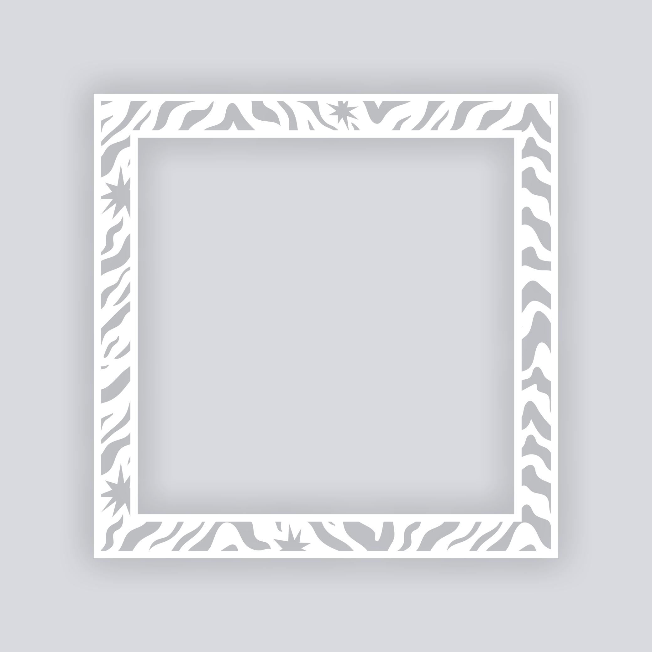 Safari Stardust Square Rim Clay Stencil