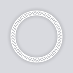 Scribble Chevron Circle Rim Clay Stencil