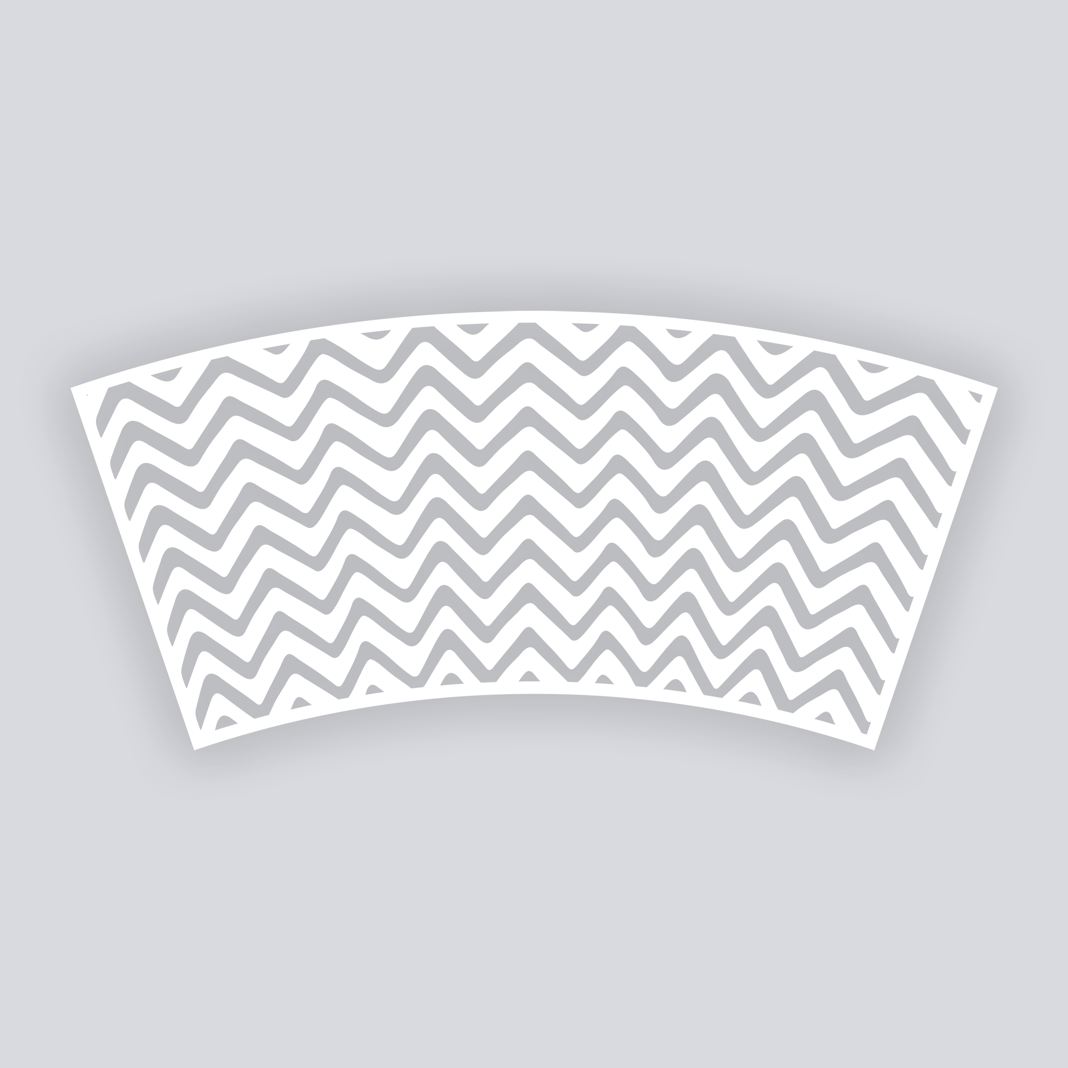 Scribble Chevron Cups + Cones Clay Stencil