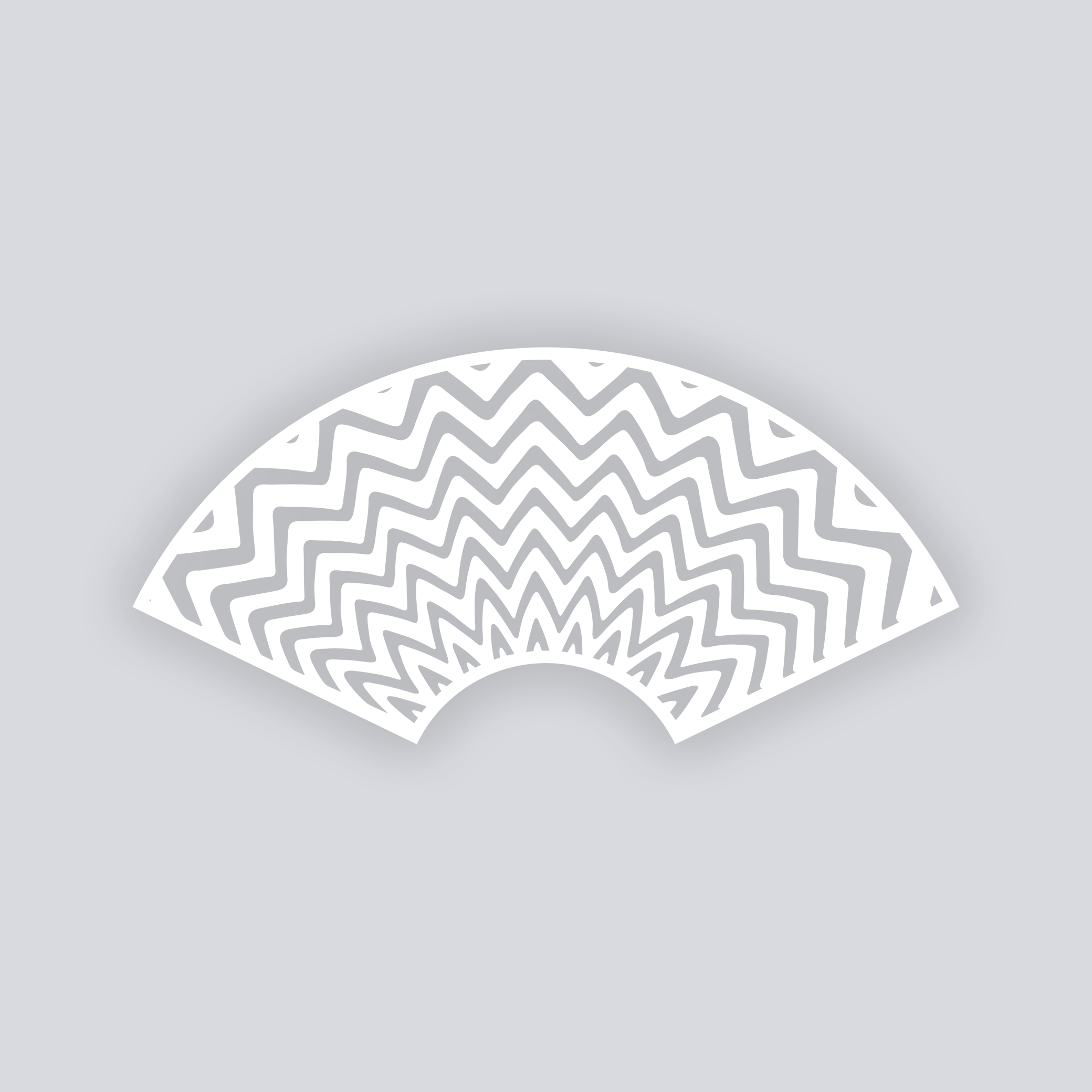 Scribble Chevron Cups + Cones Clay Stencil